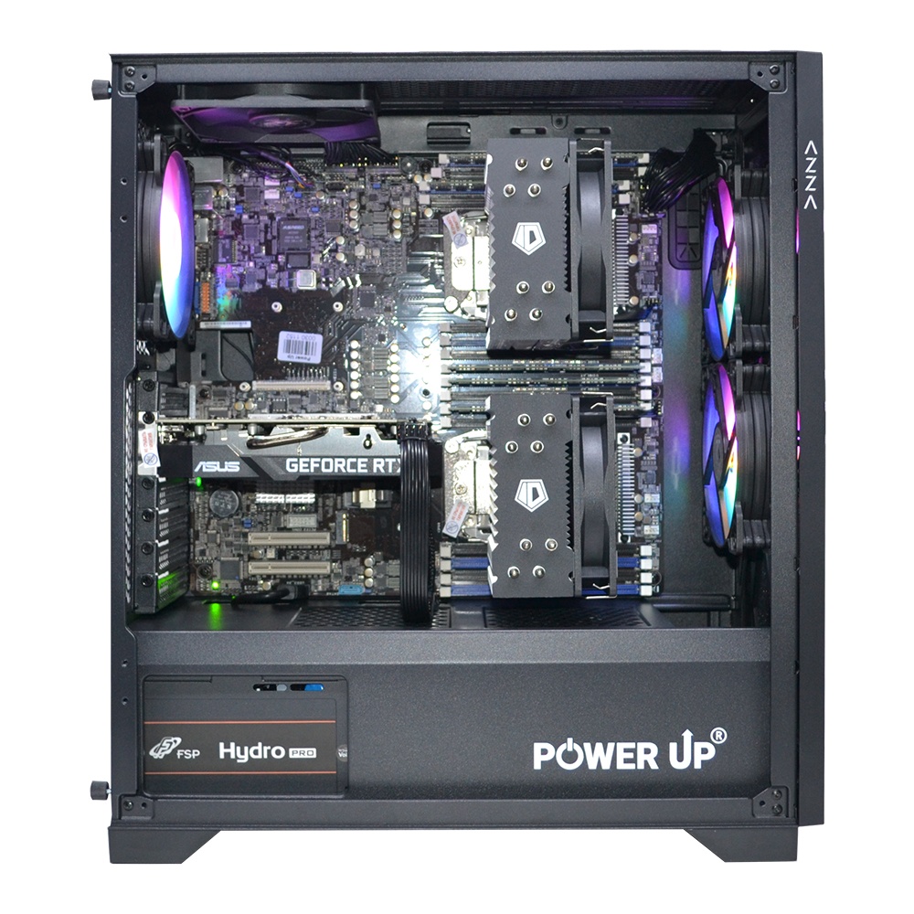 Двопроцесорна робоча станція PowerUp #307 Xeon E5 2699 v3 x2/32 GB/SSD 512GB/GeForce RTX 3050 8GB