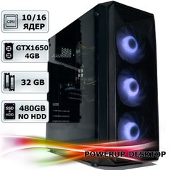 Робоча станція PowerUp Desktop #154 Core i5 12600K/32 GB/SSD 480 GB/GeForce GTX 1650 4GB