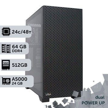 Двухпроцессорная рабочая станция PowerUp #228 Xeon E5 2690 v3 x2/64 GB/HDD 1 TB/SSD 512GB/NVIDIA Quadro RTX A5000 24GB
