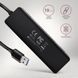 Хаб AXAGON HUE-C1A USB-A 5Гбіт/с TRAVEL hub, 20см Type-A, Чорний