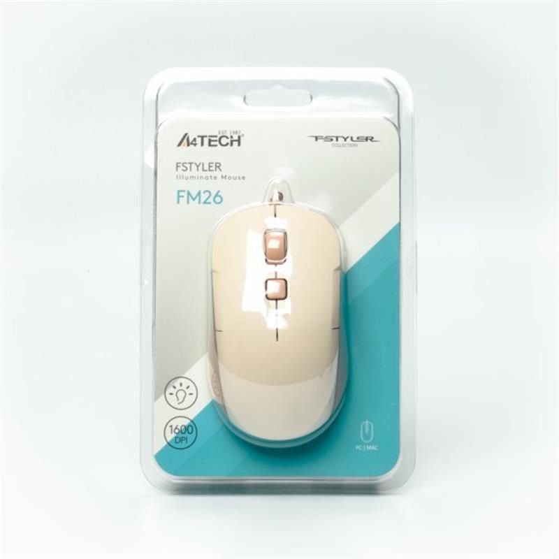 Мышь A4Tech Fstyler FM26 Cafe Latte