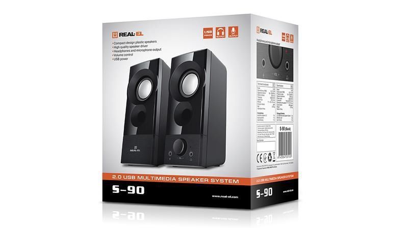 REAL-EL S-90 Black Acoustic System