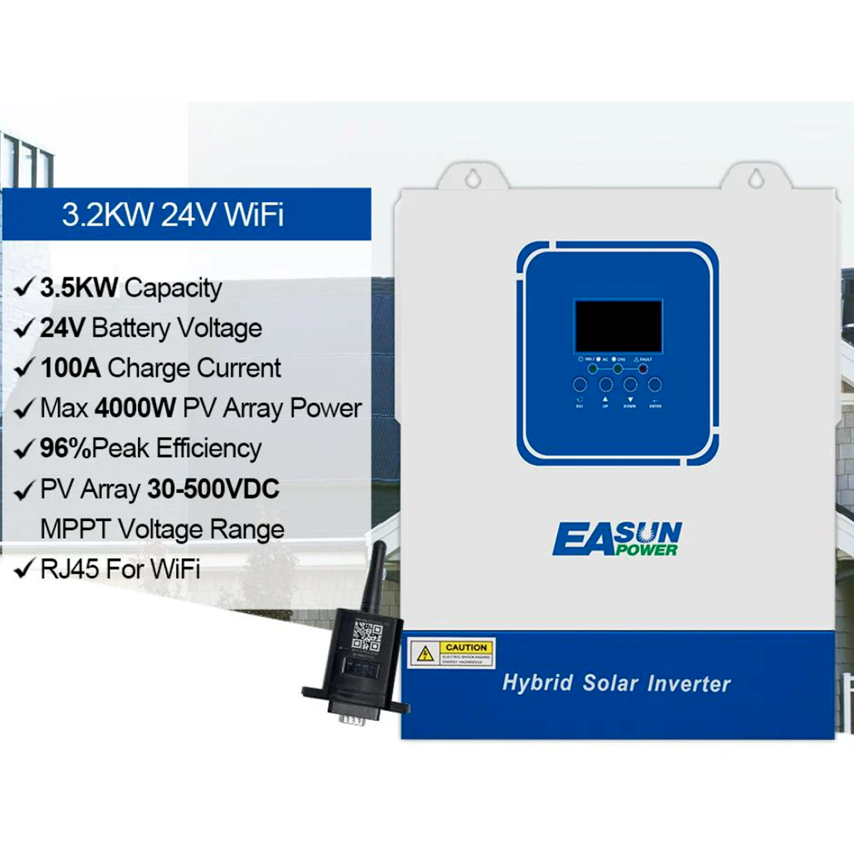 Гибридный инвертор EASUN POWER ISolar-SMG-II-3.2KW, 24 В, 3200 Вт (источник бесперебойного питания, UPS).