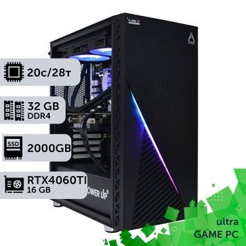 Ігровий комп'ютер GamePC Ultra #268 Core i7 14700K/32 GB/SSD 2TB/GeForce RTX 4060Ti 16GB